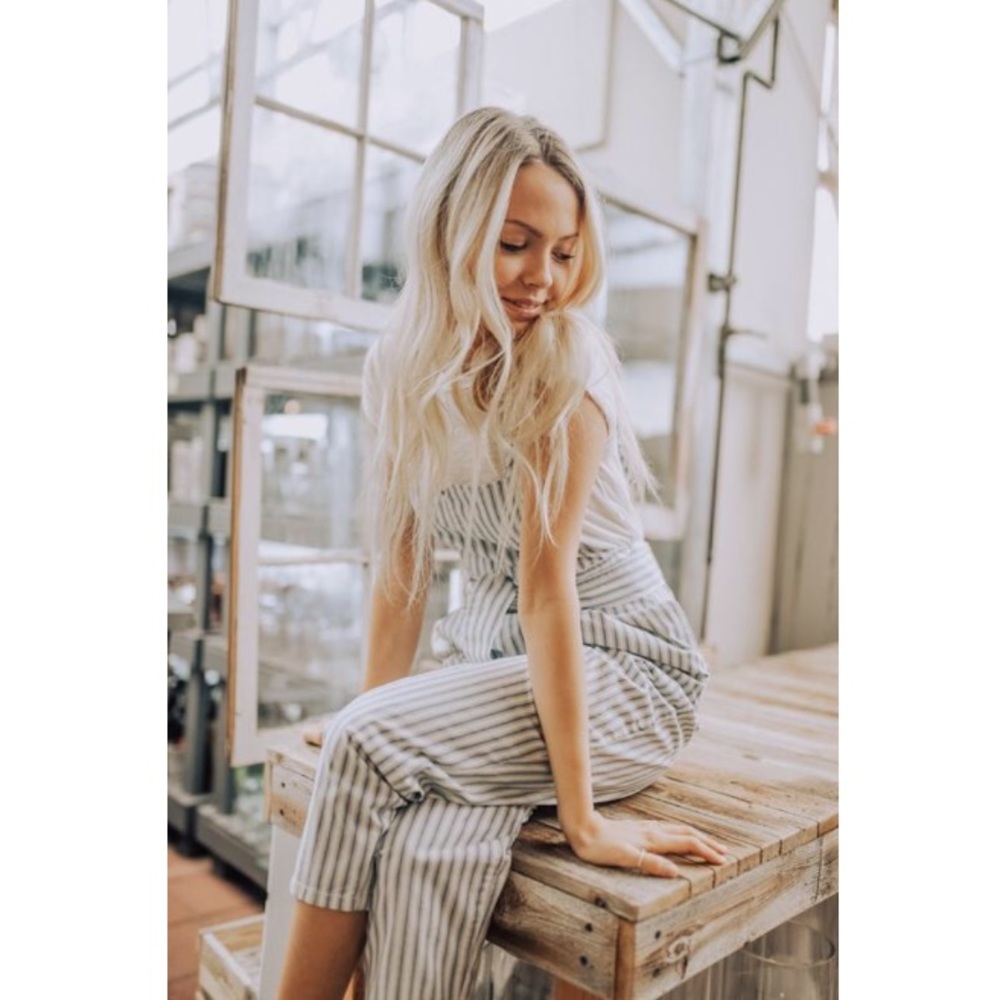 Free People Pegged One Piece Jumpsuit Overalls - Picture 7 of 8